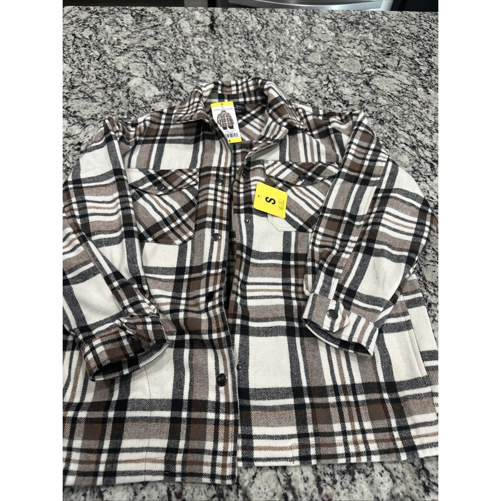 NEW‎ HFX Men's S Plaid Shirt Jacket Wool Blend